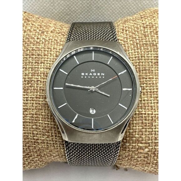 Skagen SKW6140 Men\'s Gray Mesh Straps Analog Dial Quartz Genuine Watch AEA136 main image 10